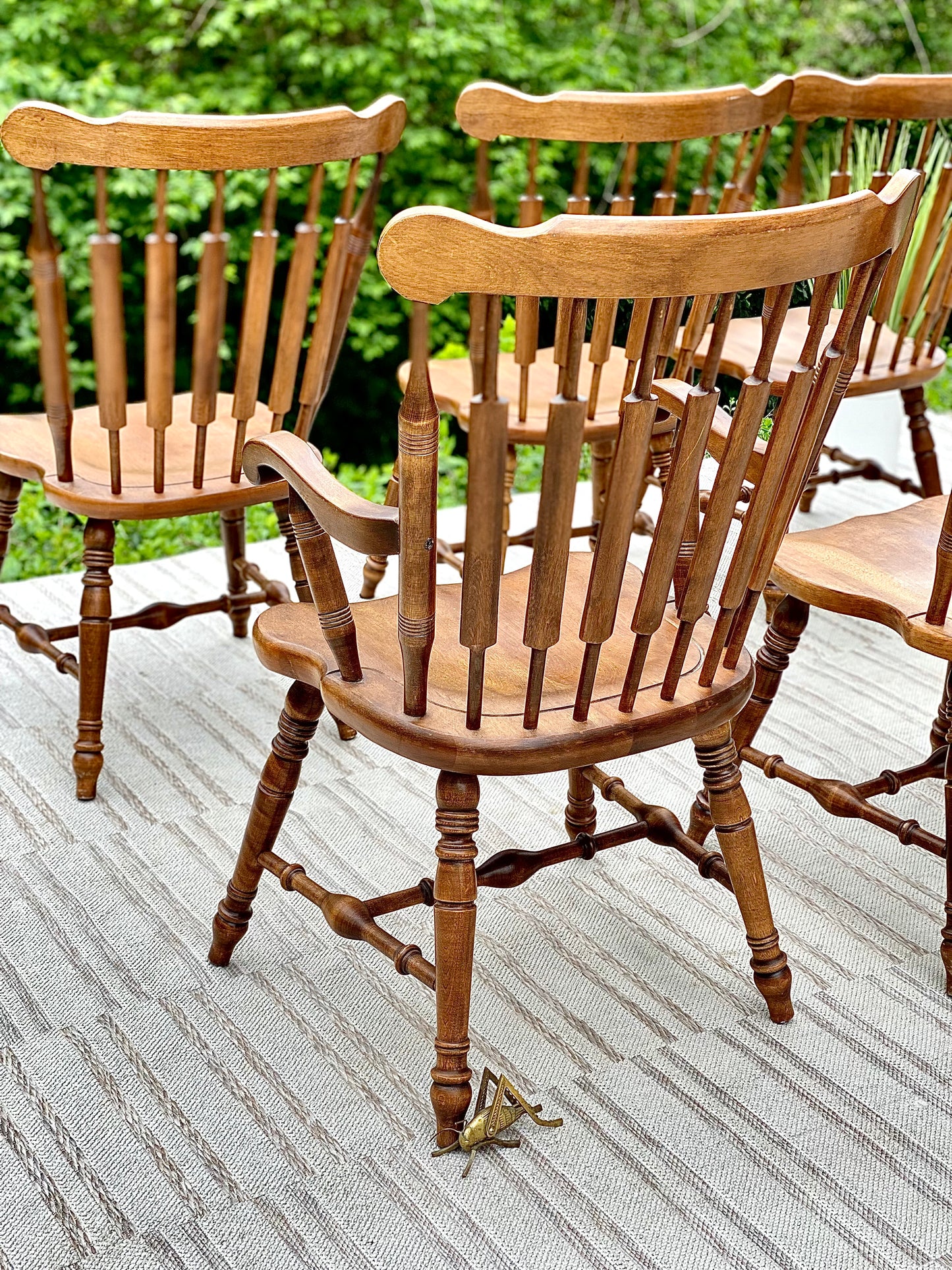 Set of 6 Temple Stuart Wooden Chairs