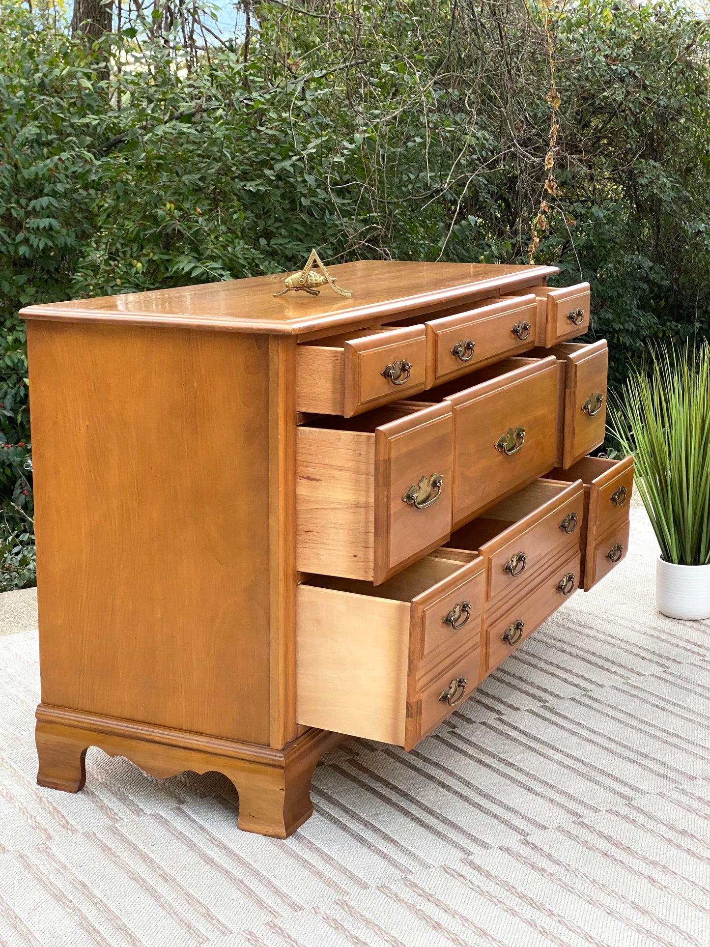 Vintage Sumter Maple 9 Drawer Dresser