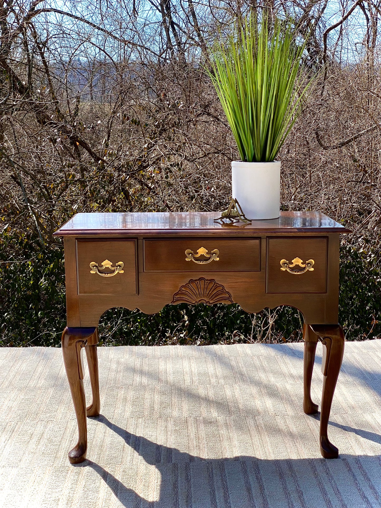 Vintage Wooden Hallway Secretary Table