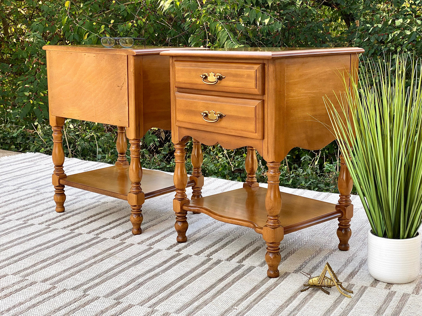 Pair of Vintage Maple Sumter Nightstands