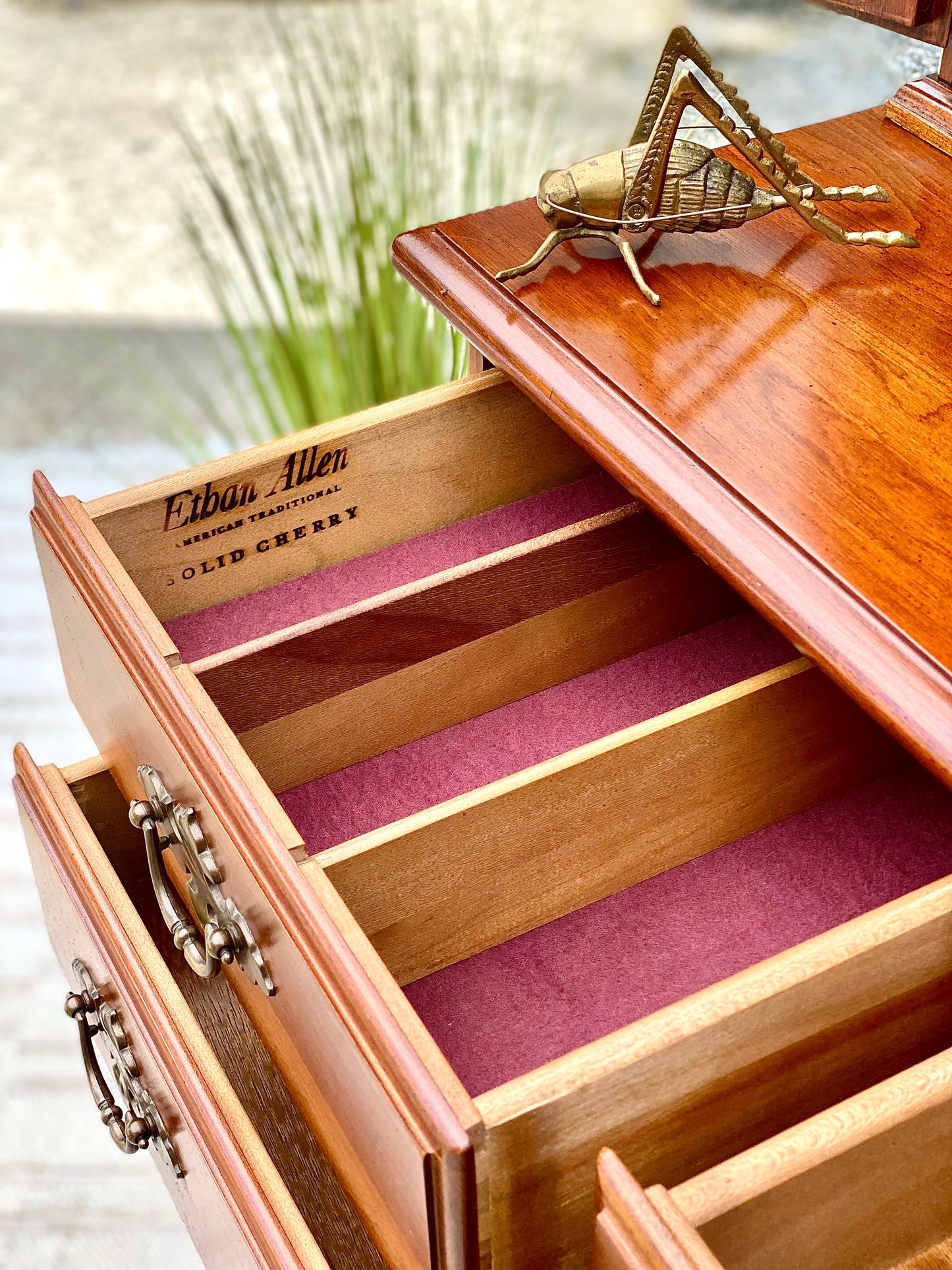 Ethan Allen Solid Cherry Hutch