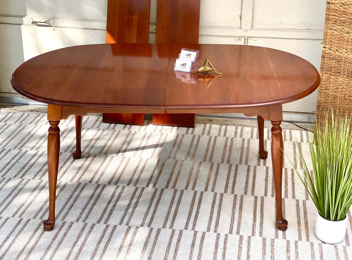 Vintage Oval Solid Cherry Dining Table