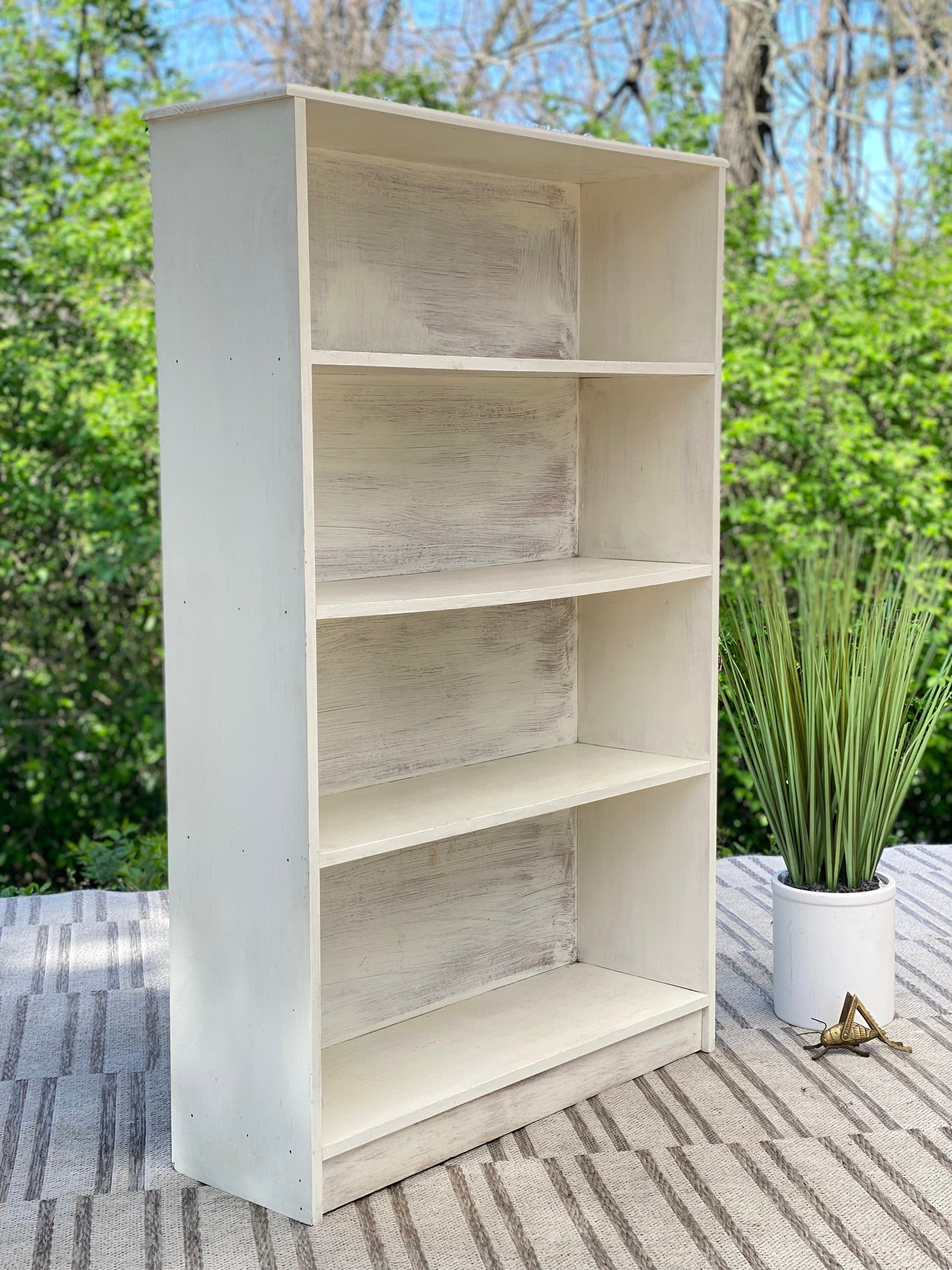 Vintage Painted Pine Bookshelf