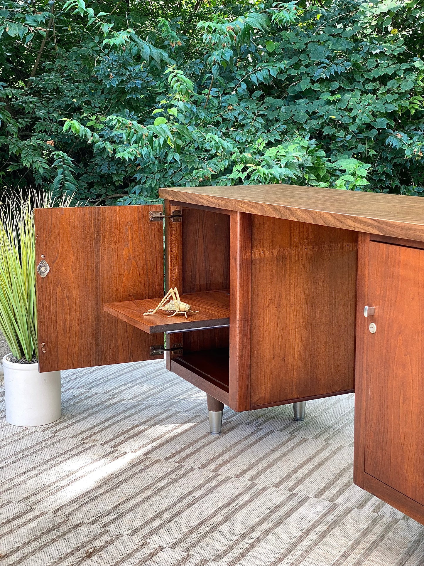 Vintage MCM Wooden Credenza