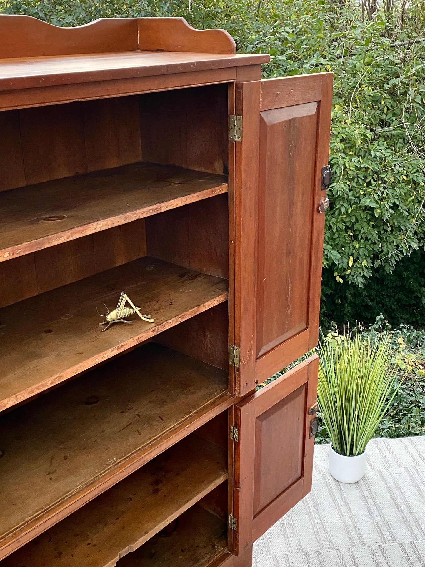 Beautiful Vintage Solid Cherry Farmhouse Cabinet