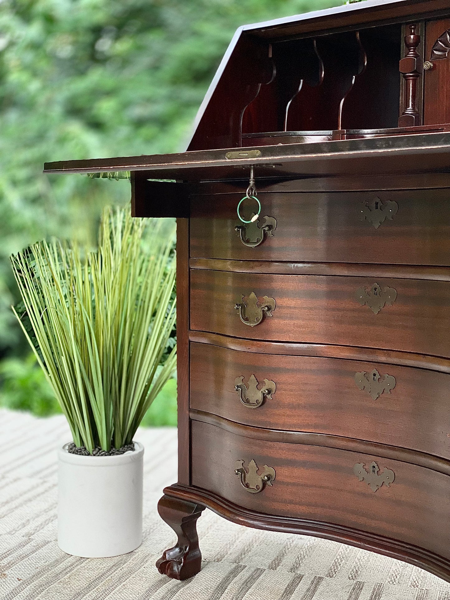Vintage Wooden Mahogany Secretary Desk