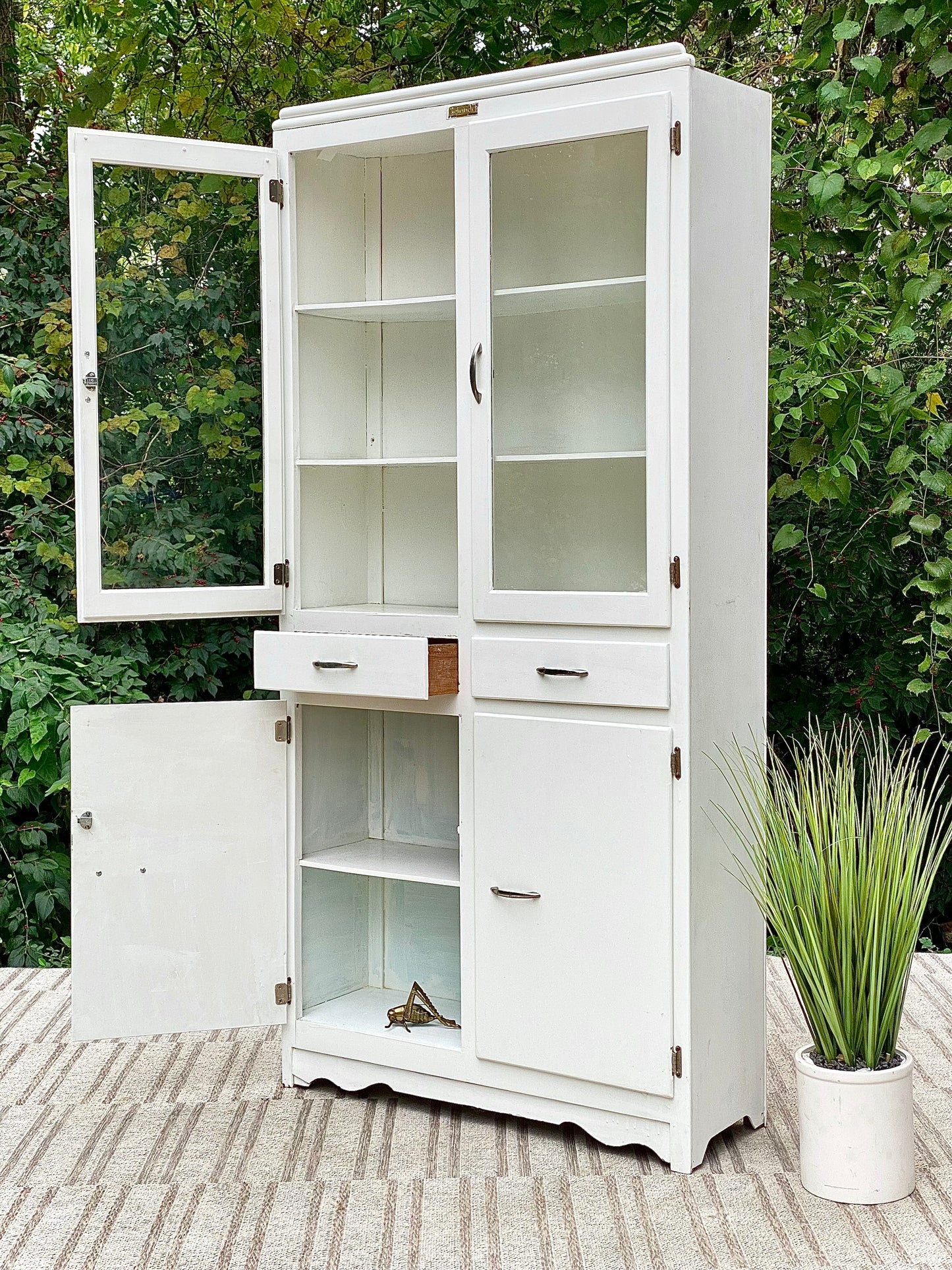 Vintage Scheirich White Storage Cabinet