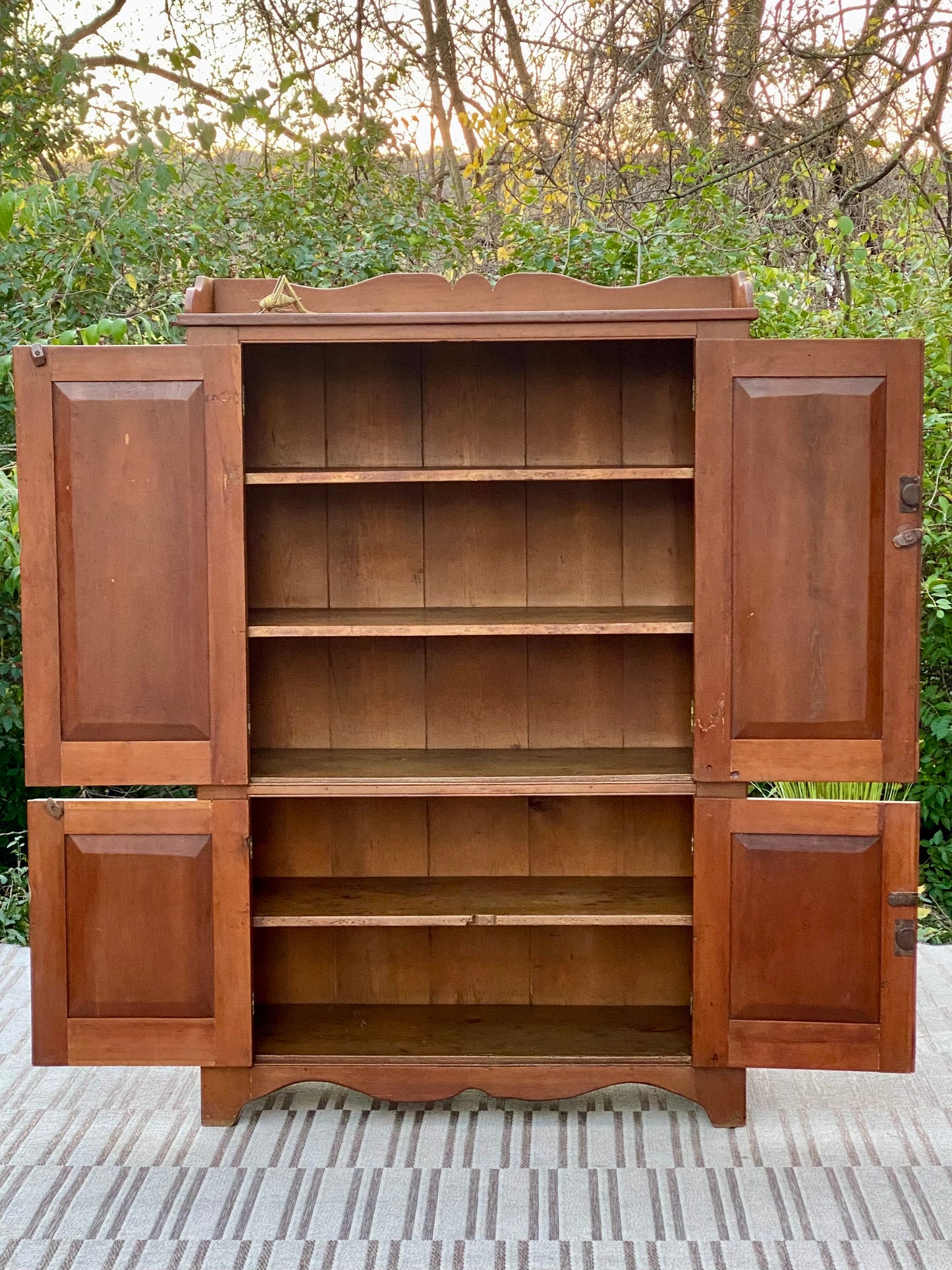 Beautiful Vintage Solid Cherry Farmhouse Cabinet