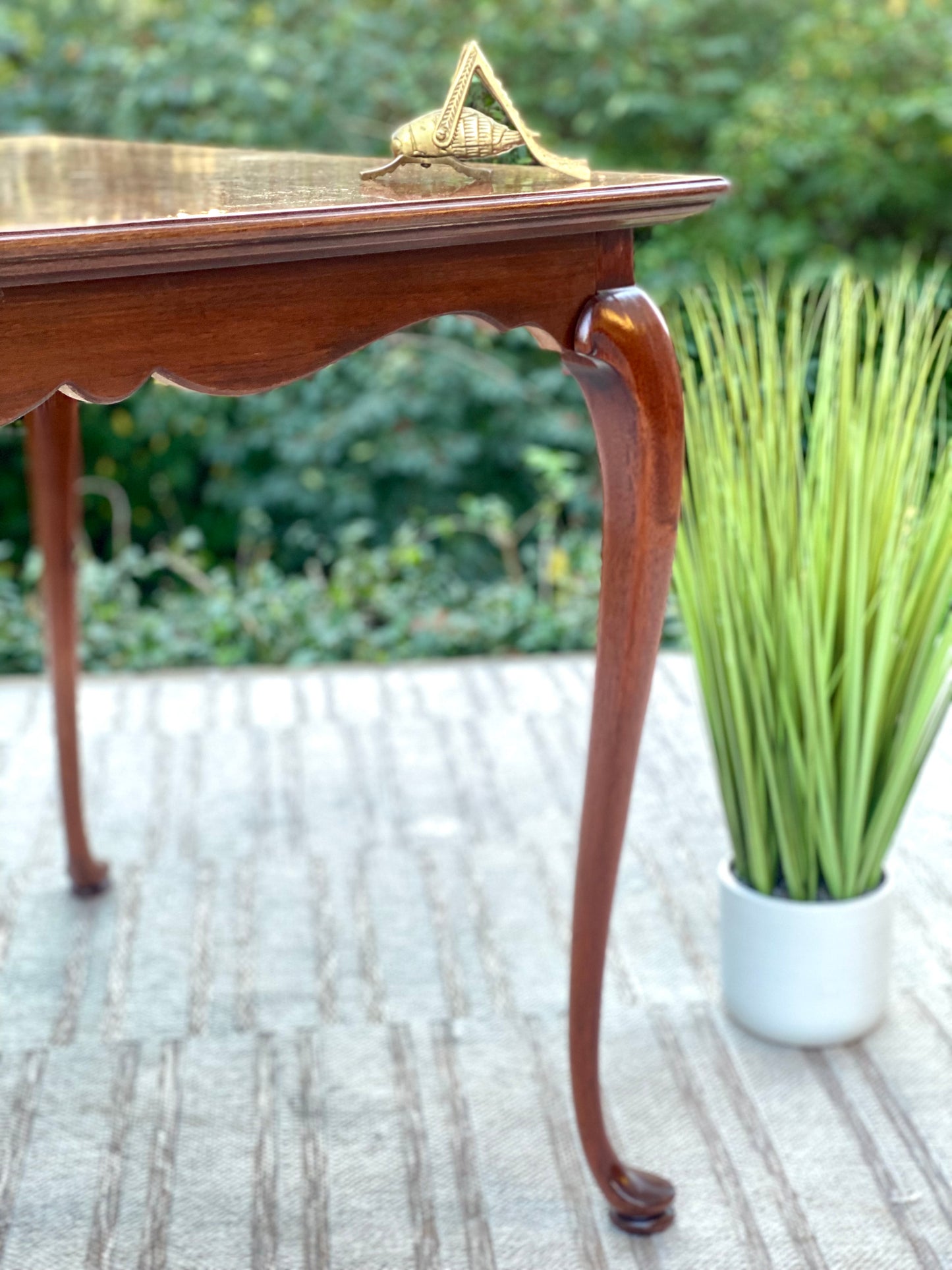 Vintage Walnut Inlay Table