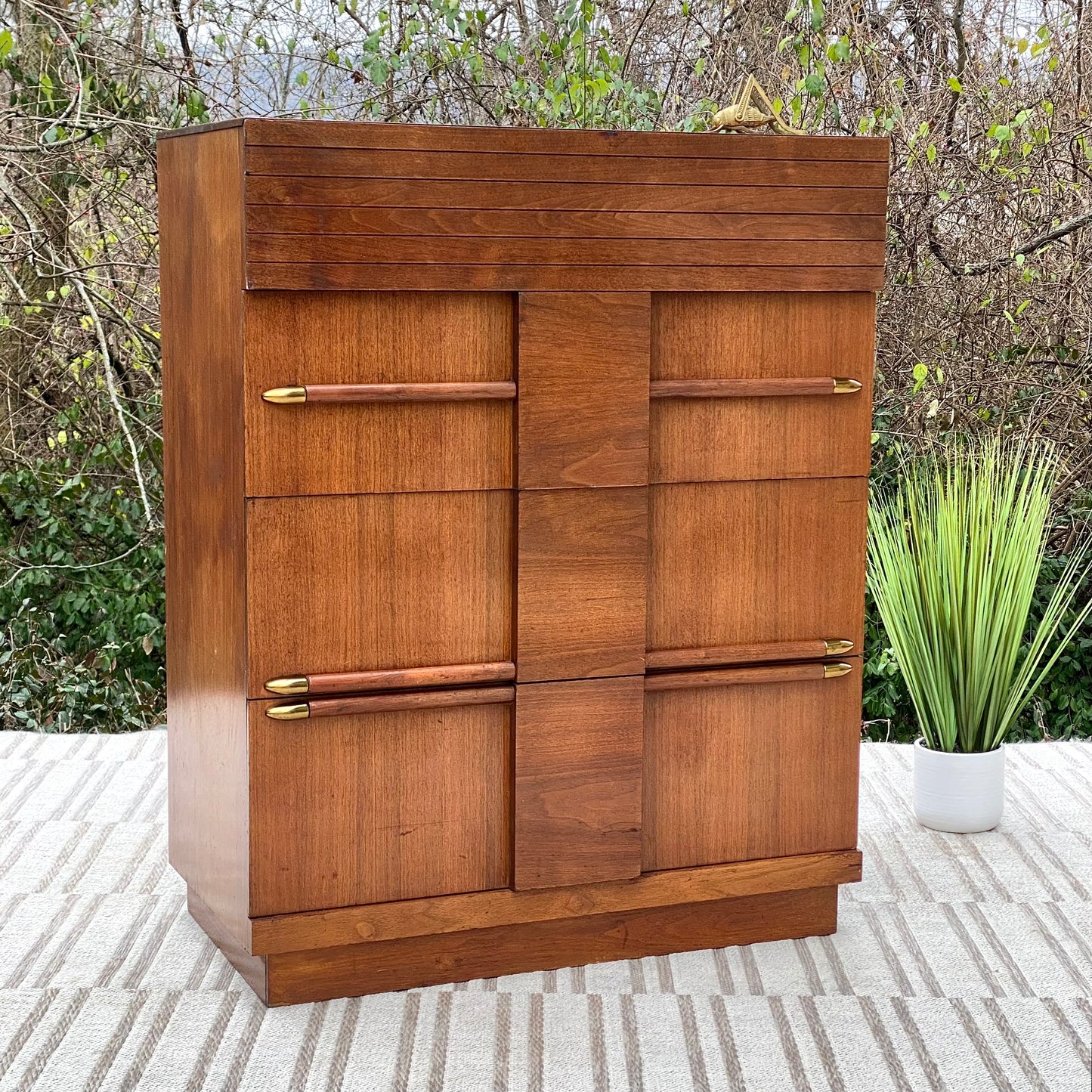 Vintage MCM Wooden 4 Drawer Dresser