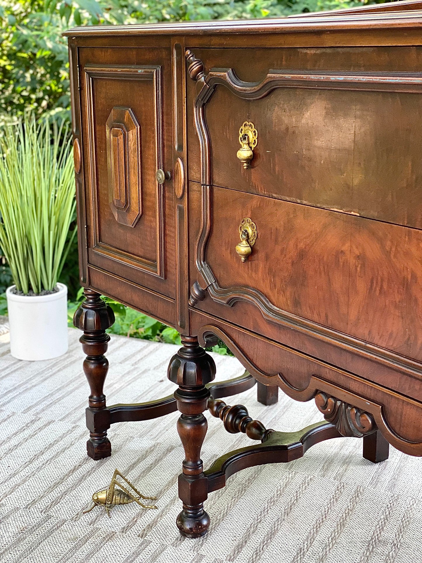 Vintage Tell City Mahogany Credenza Buffet