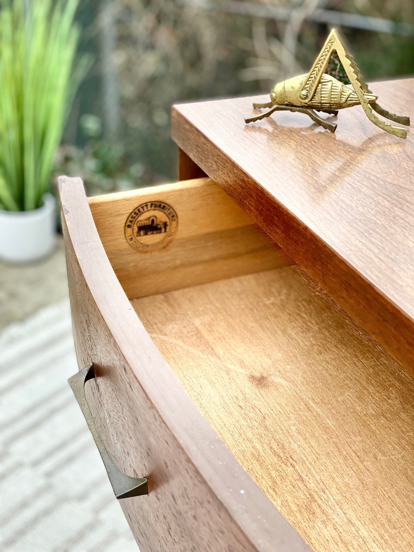 Vintage MCM Bassett 9 Drawer Lowboy Dresser