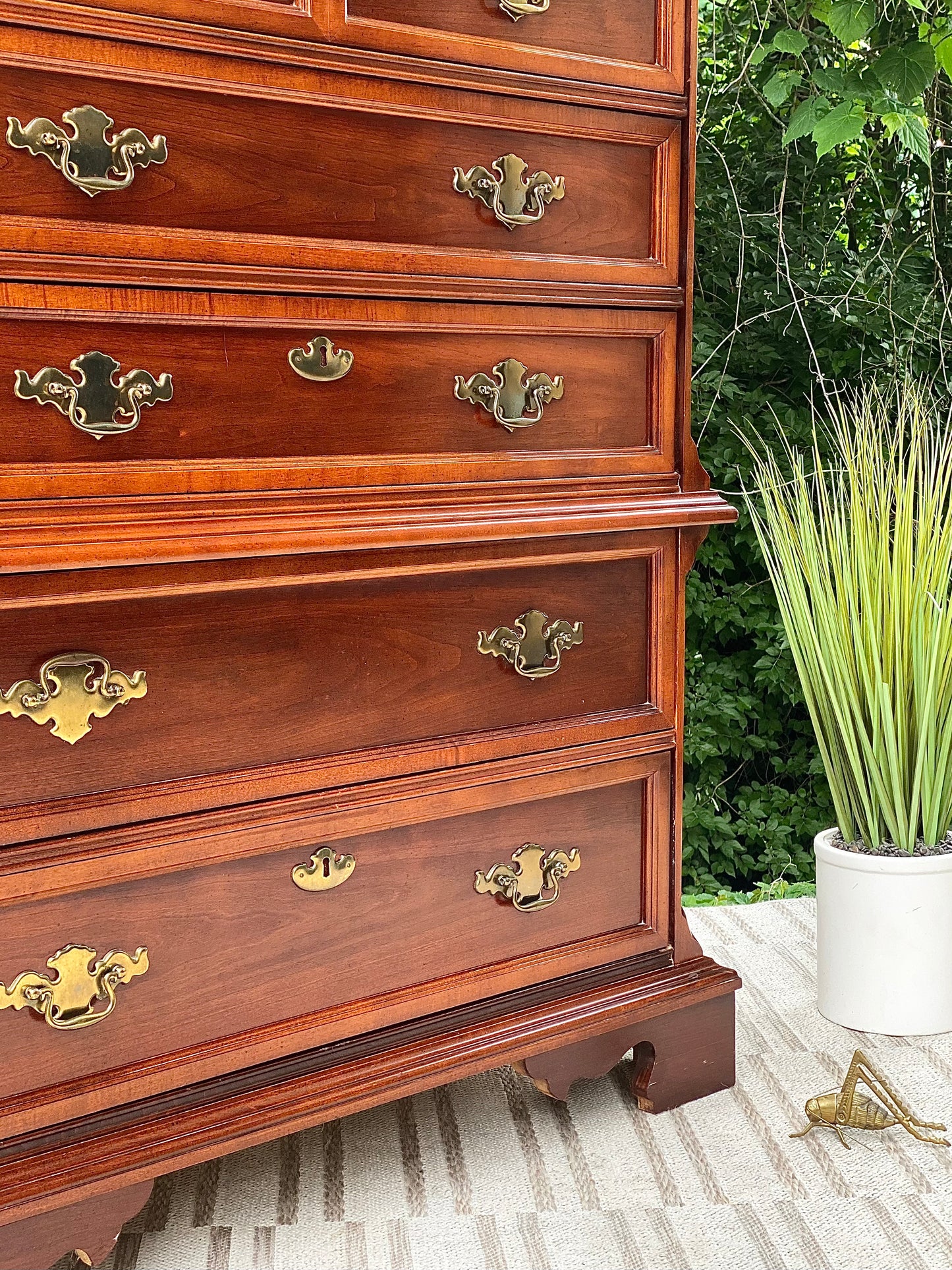 Vintage Bassett Highboy 6 Drawer Dresser