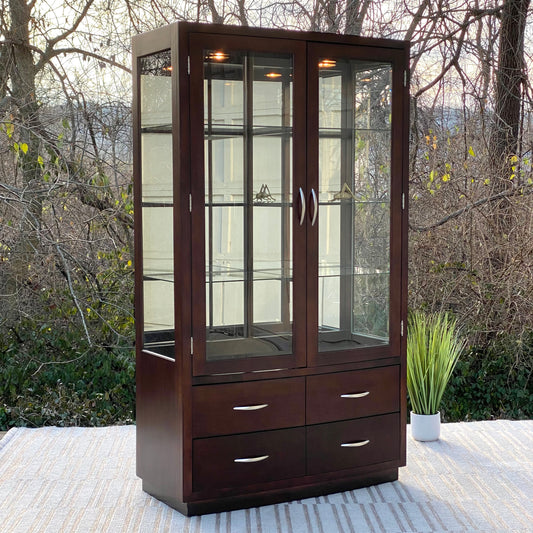 Modern Kathy Ireland Lighted Display Cabinet
