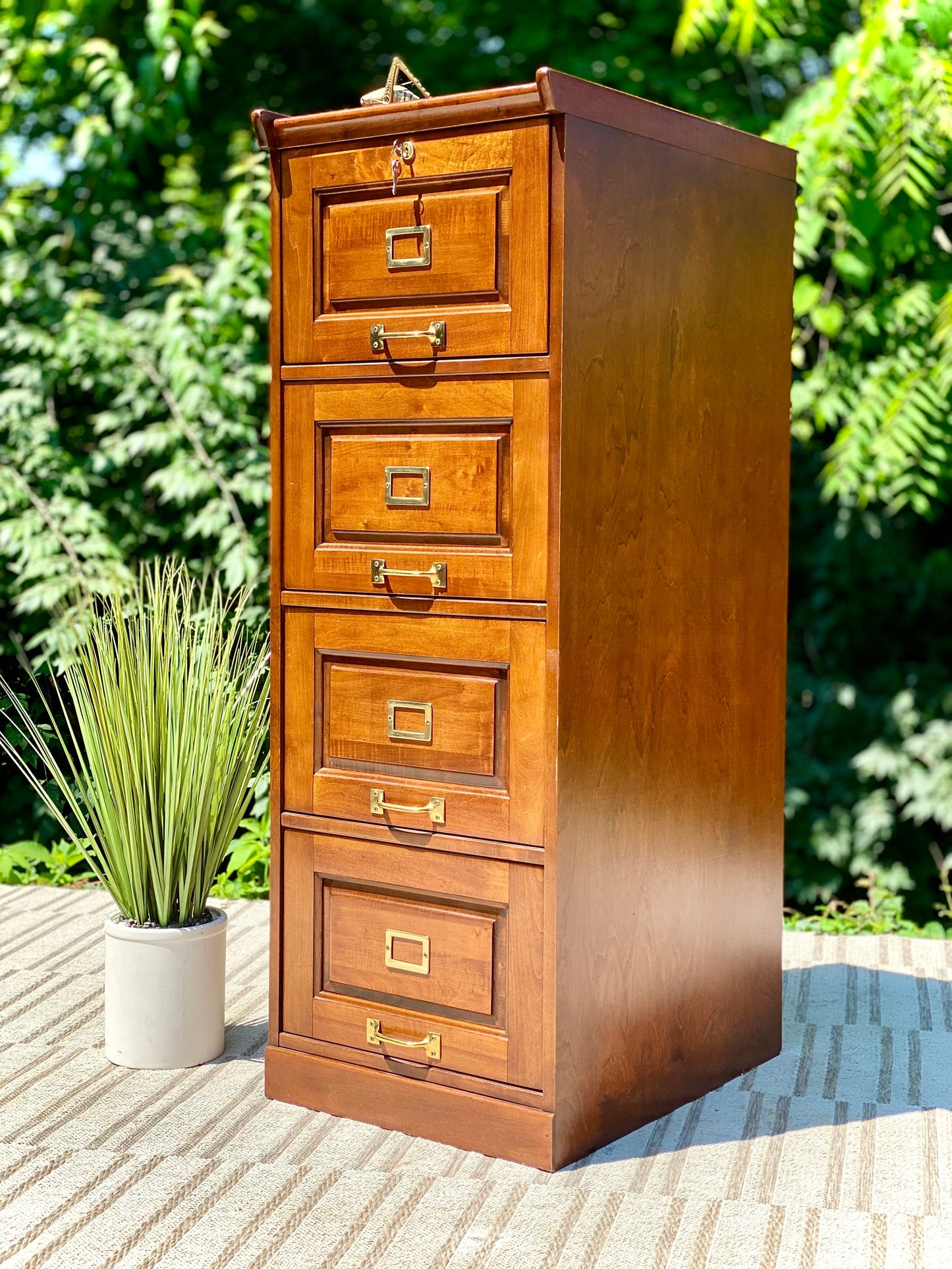 Nice Wooden 4 Drawer Filing Cabinet