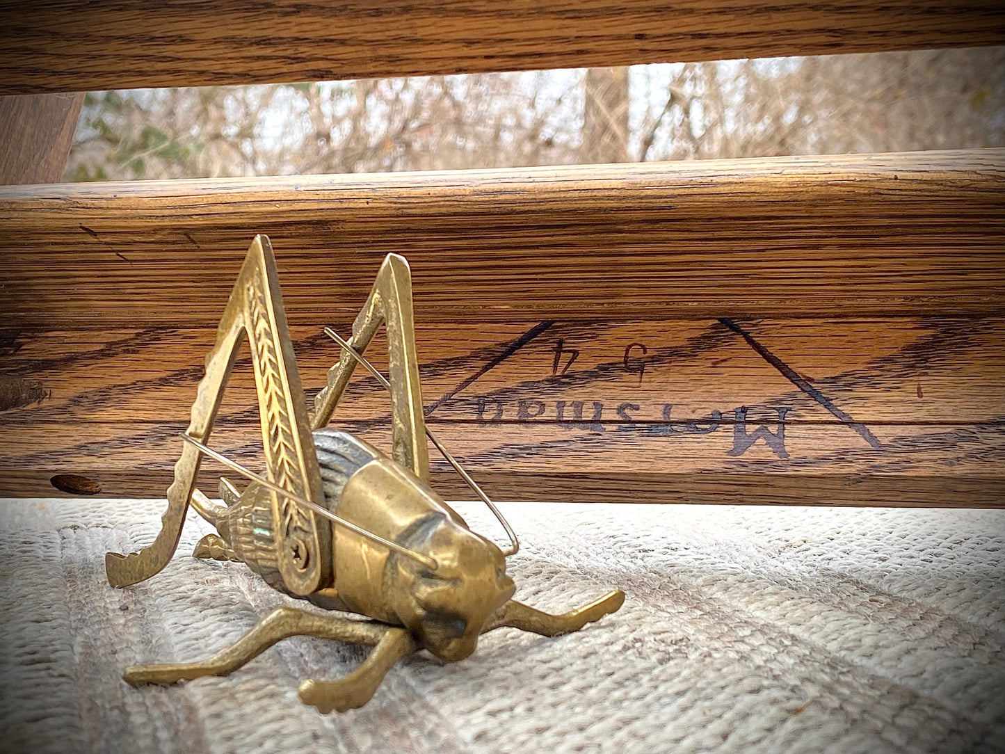 Vintage Wooden Mersman Hexagon Side Table