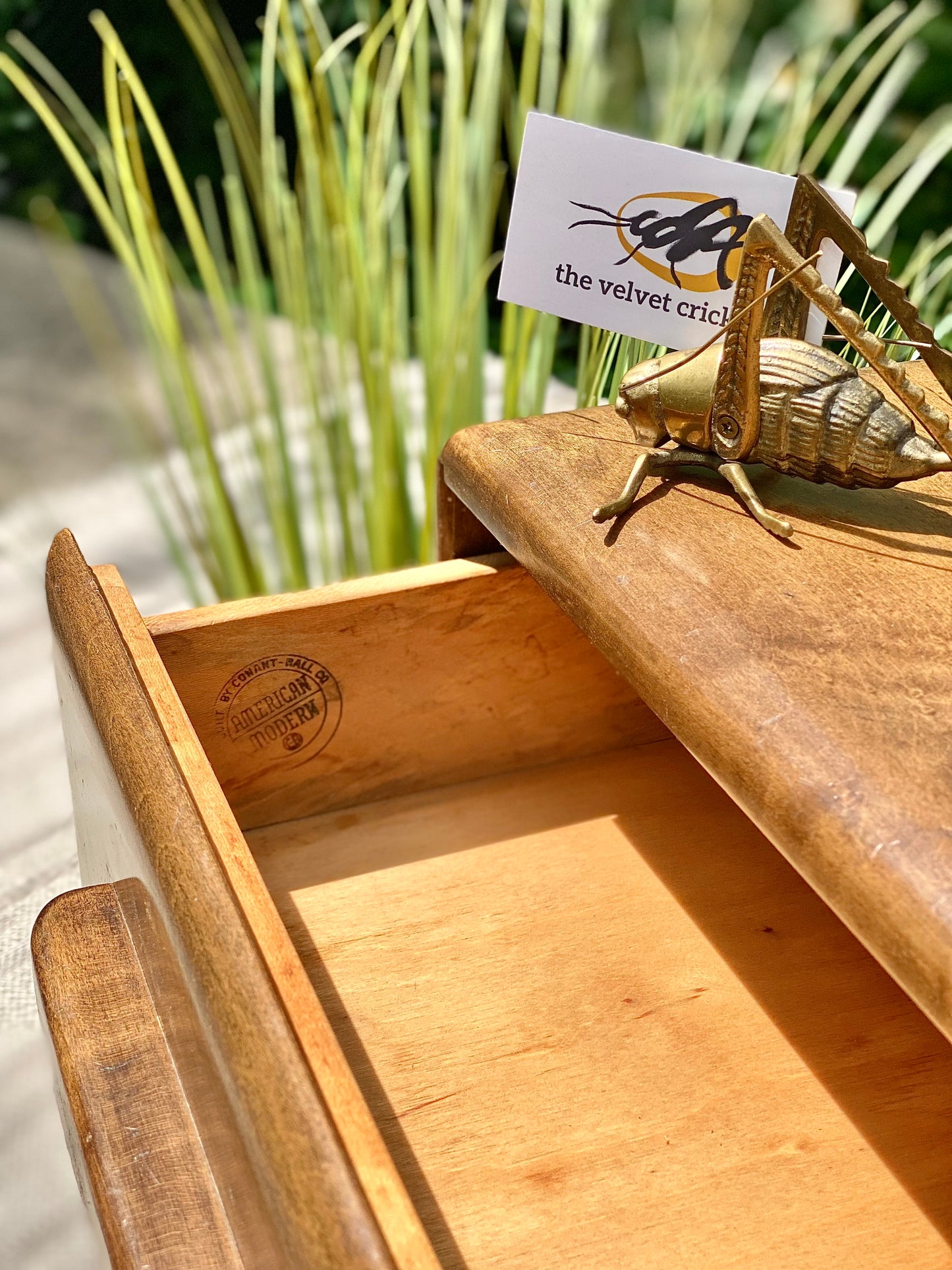 Vintage Russell Wright Conant Ball Wooden Nightstands