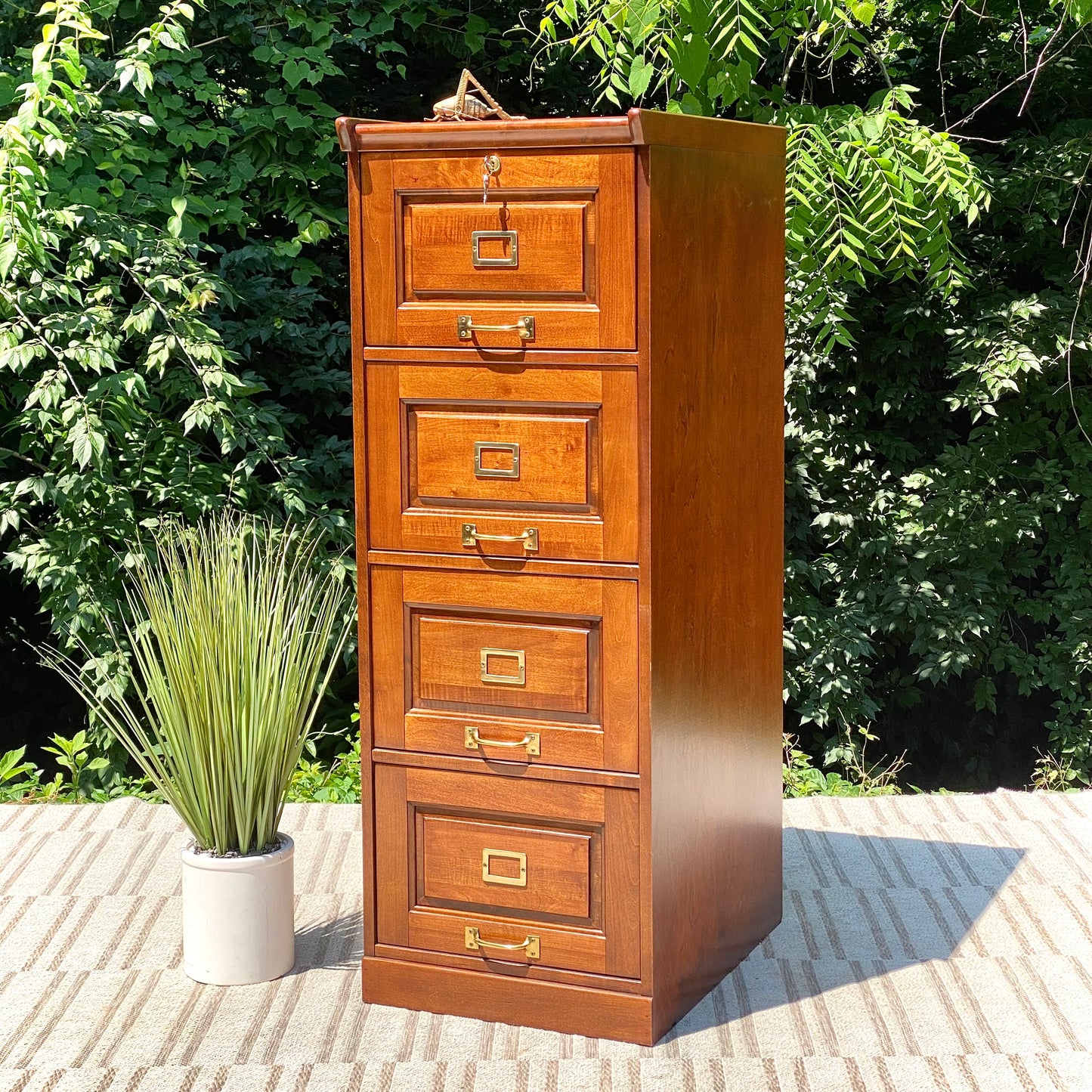 Nice Wooden 4 Drawer Filing Cabinet