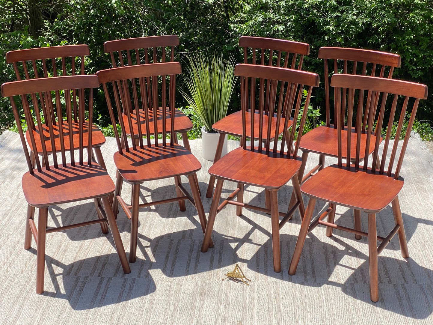 Set of 8 Wooden Lue Bona Chairs