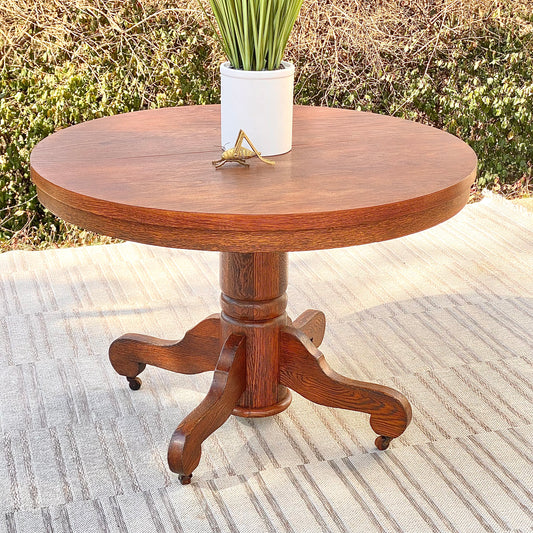 Vintage Wooden Round Table