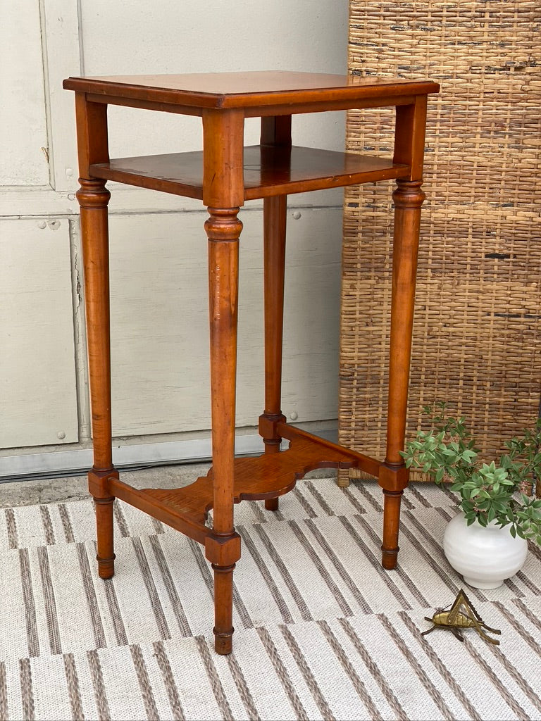 Antique Solid Cherry Plant Stand