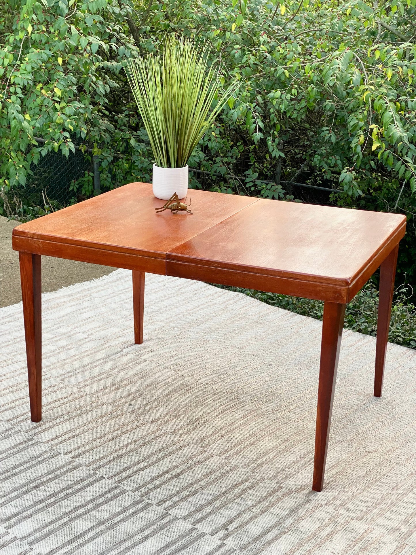 Vintage MCM Wooden Table w/ Leaf