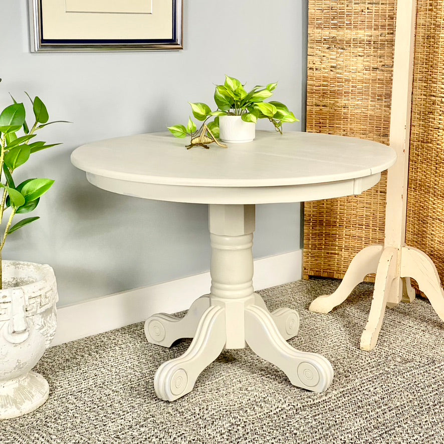 Vintage Painted Round Oak Table