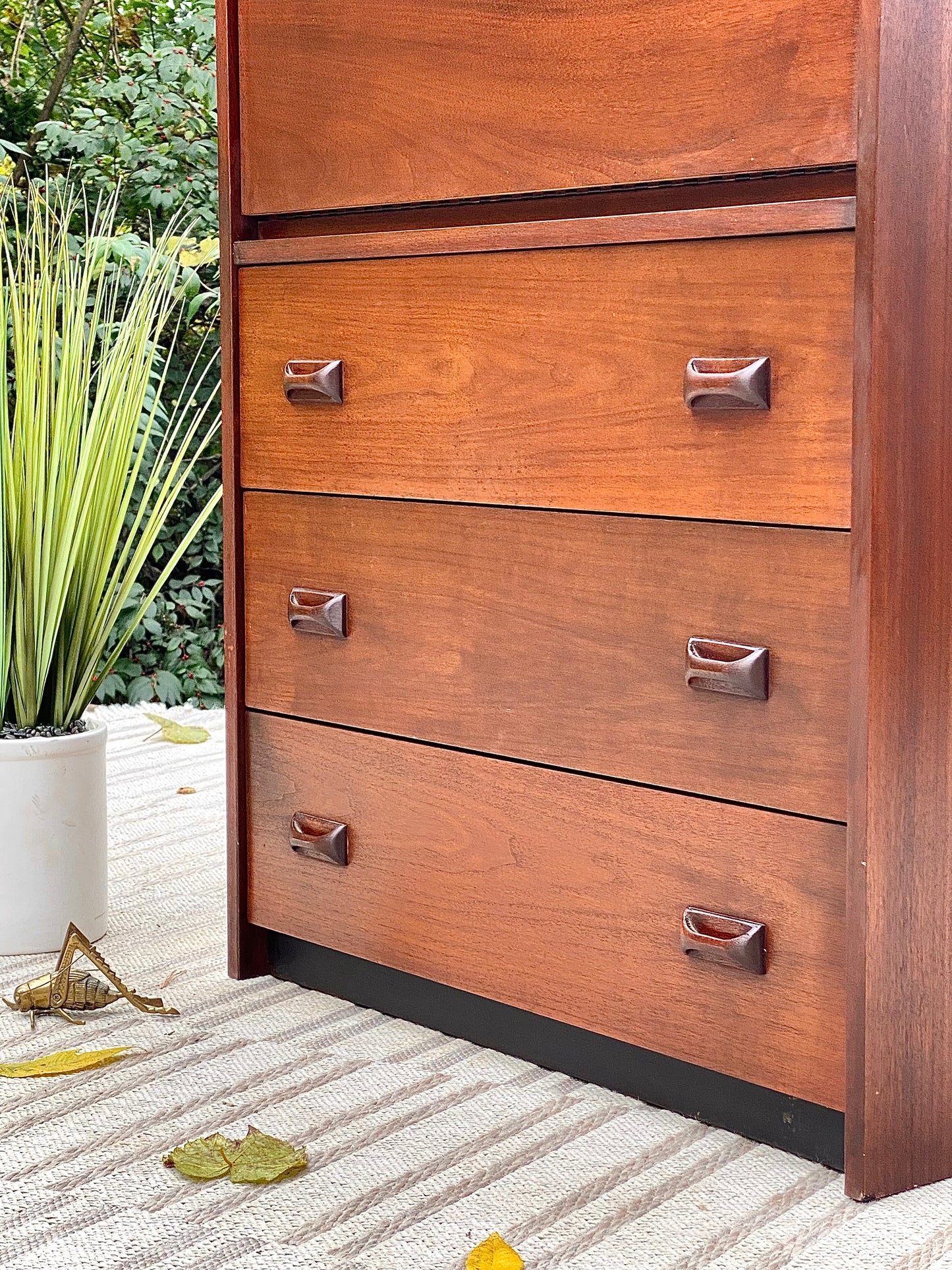 Vintage MCM Wooden Bookcase Desk