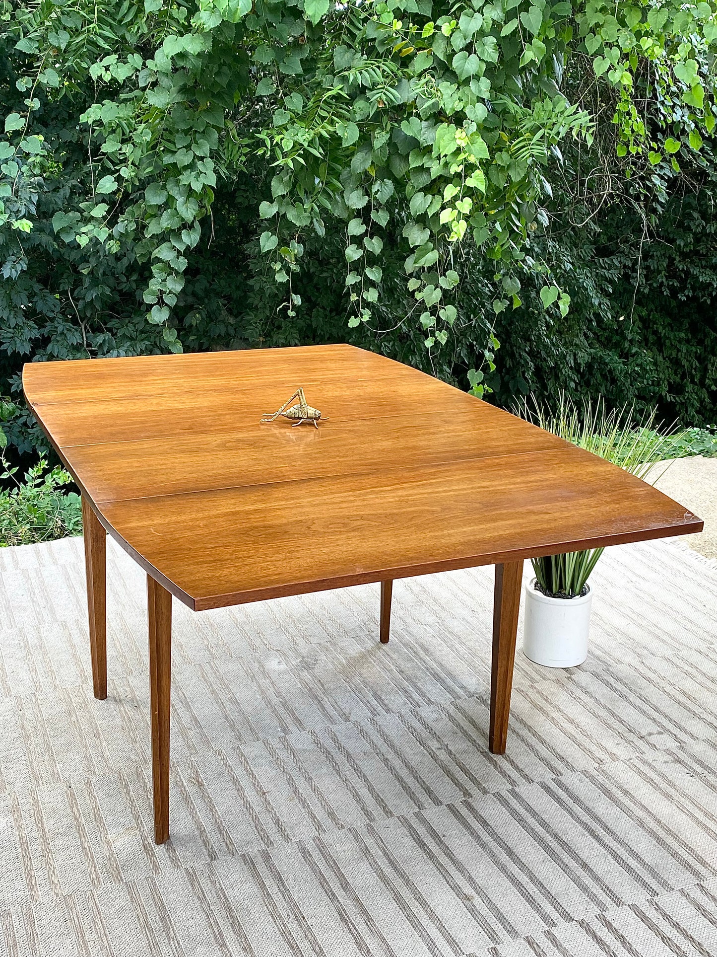 Vintage MCM Wooden Drop Leaf Dining Table