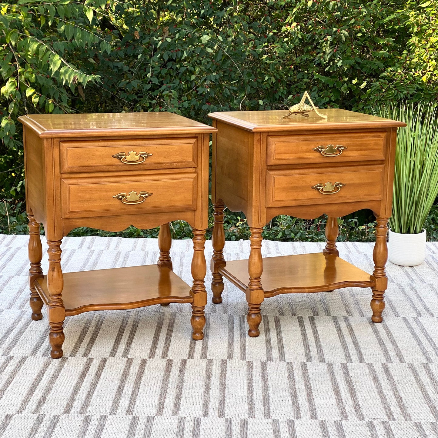 Pair of Vintage Maple Sumter Nightstands
