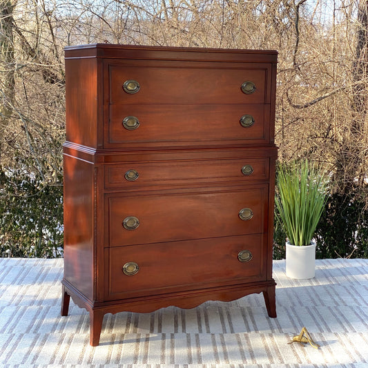 Nice Vintage Mahogany 5 Drawer Dresser