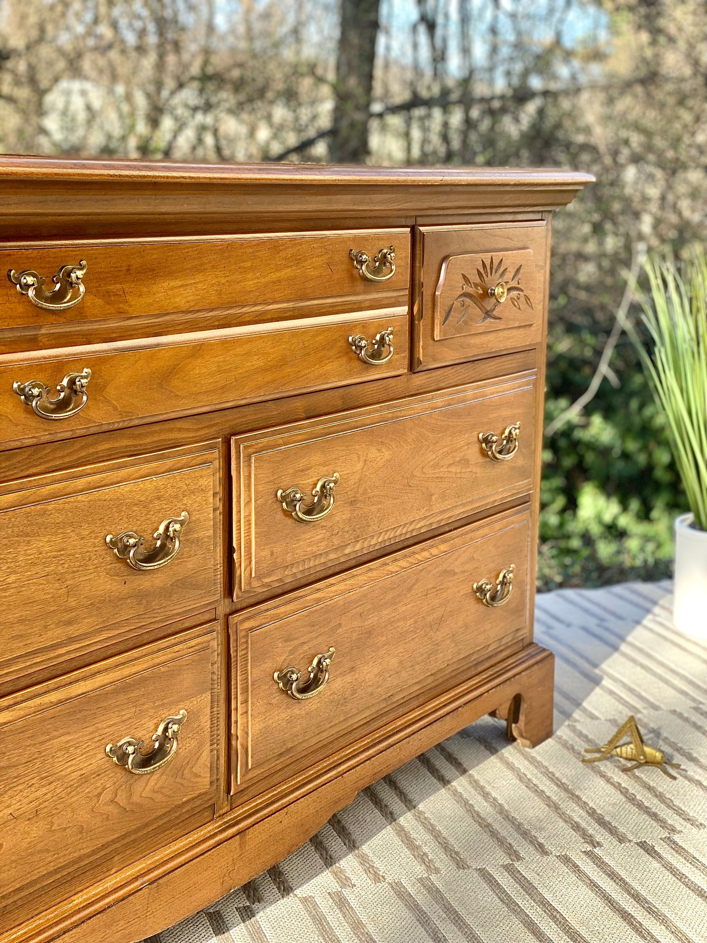 Wooden Broyhill 7 Drawer Dresser