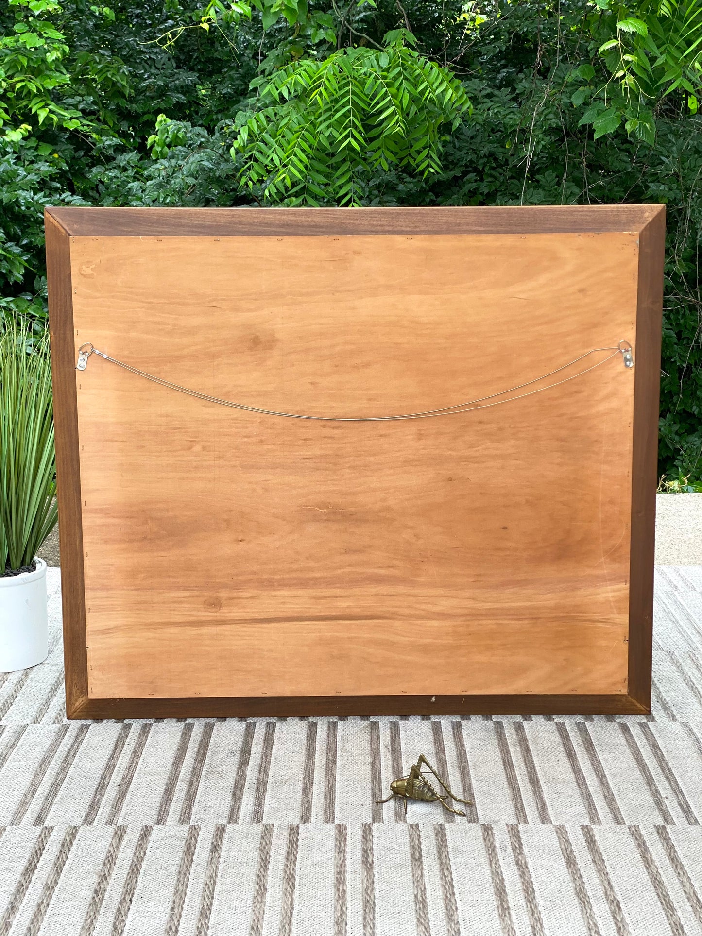 Large Wooden Rectangular Mirror