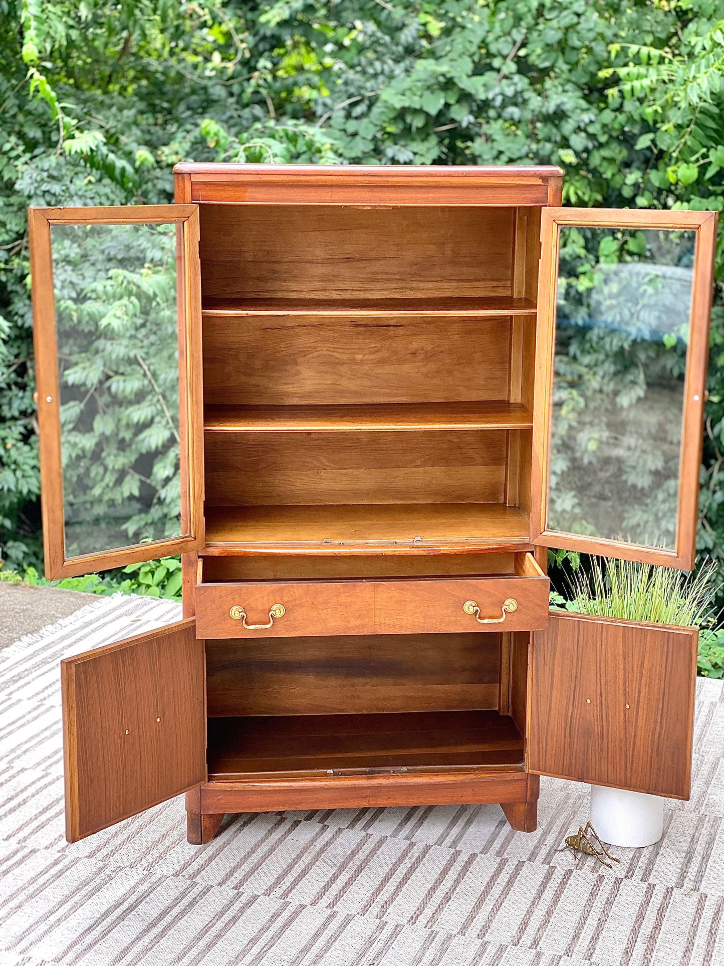 Vintage Wooden Display Hutch