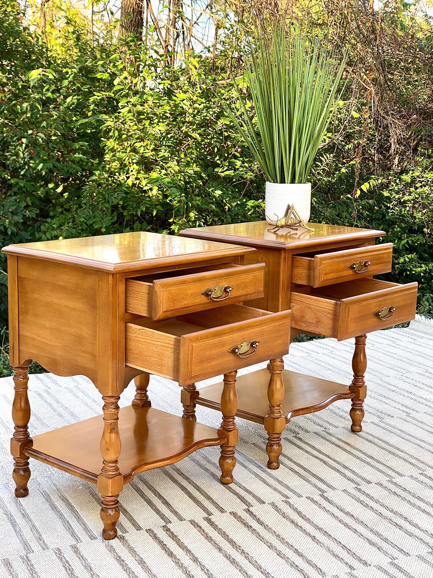Pair of Vintage Maple Sumter Nightstands