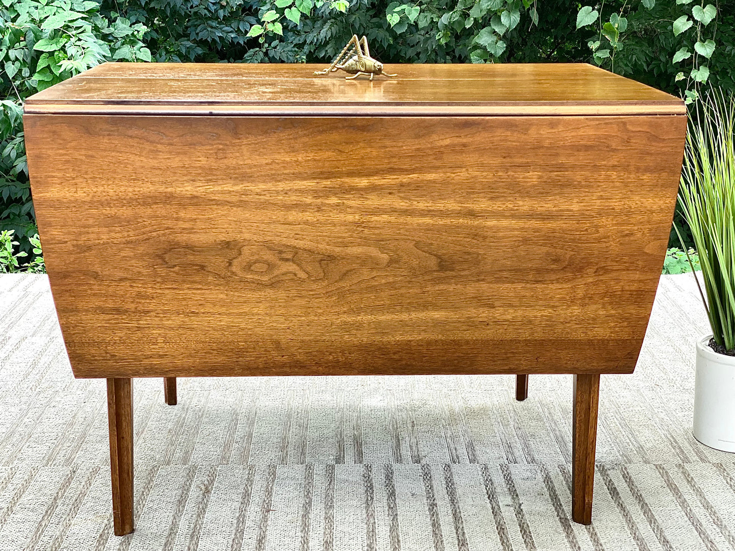 Vintage MCM Wooden Drop Leaf Dining Table