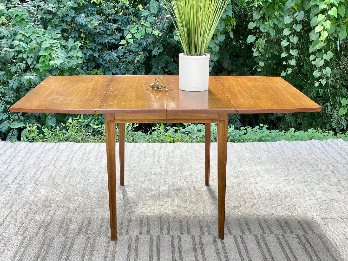 Vintage MCM Wooden Drop Leaf Dining Table