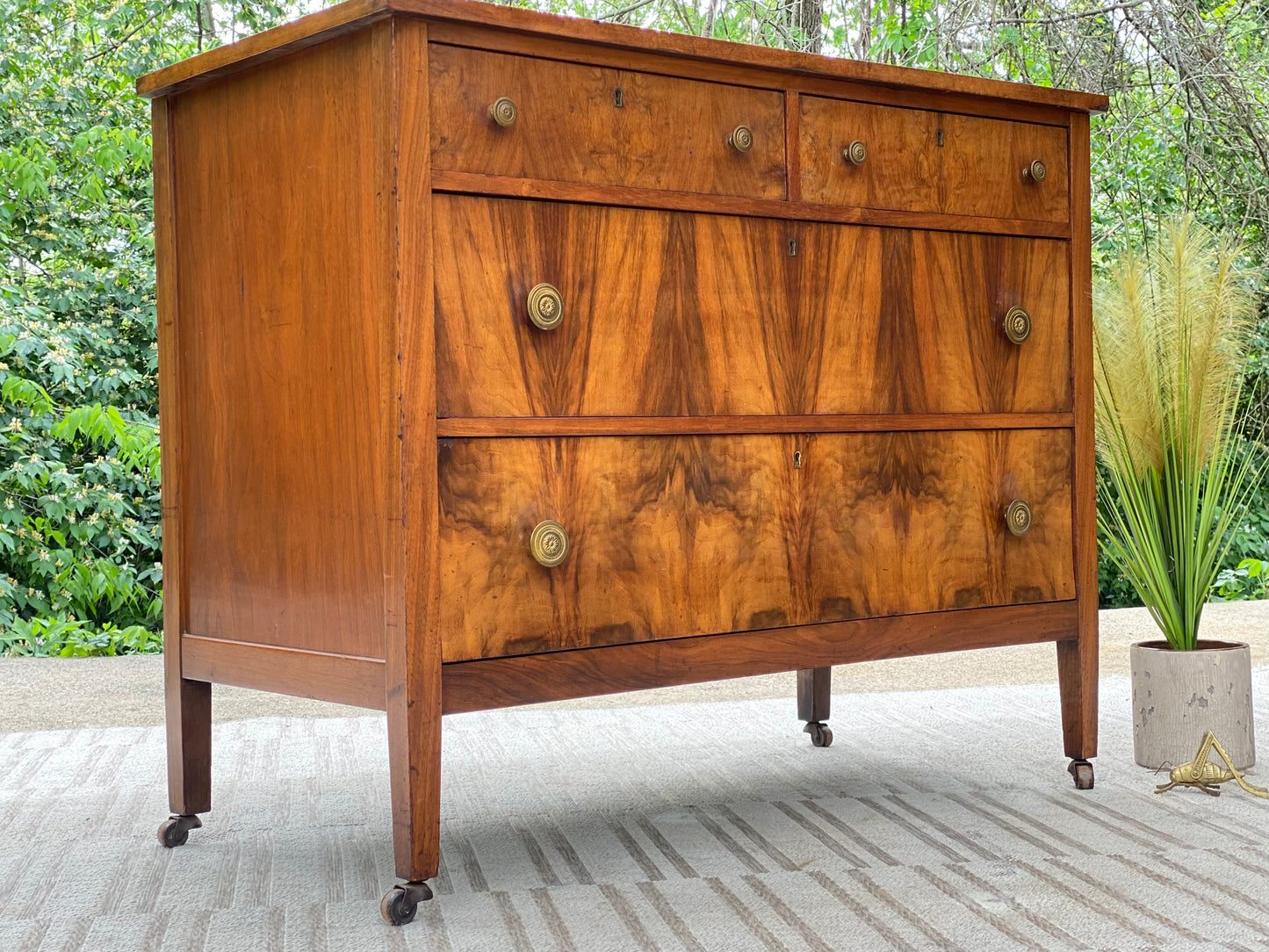 Vintage Wooden 4 Drawer Accent Dresser