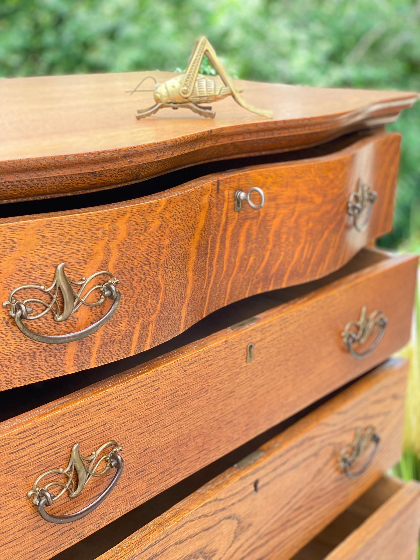 Vintage Wooden 5 Drawer Dresser