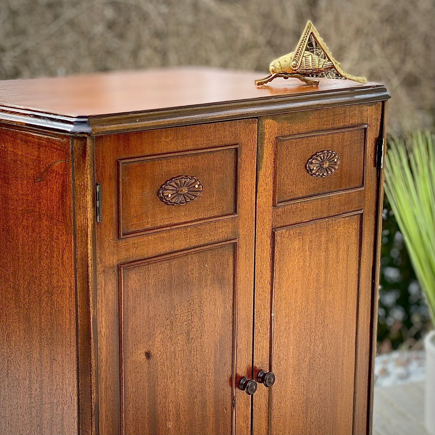 Vintage Wooden Music Accent Cabinet