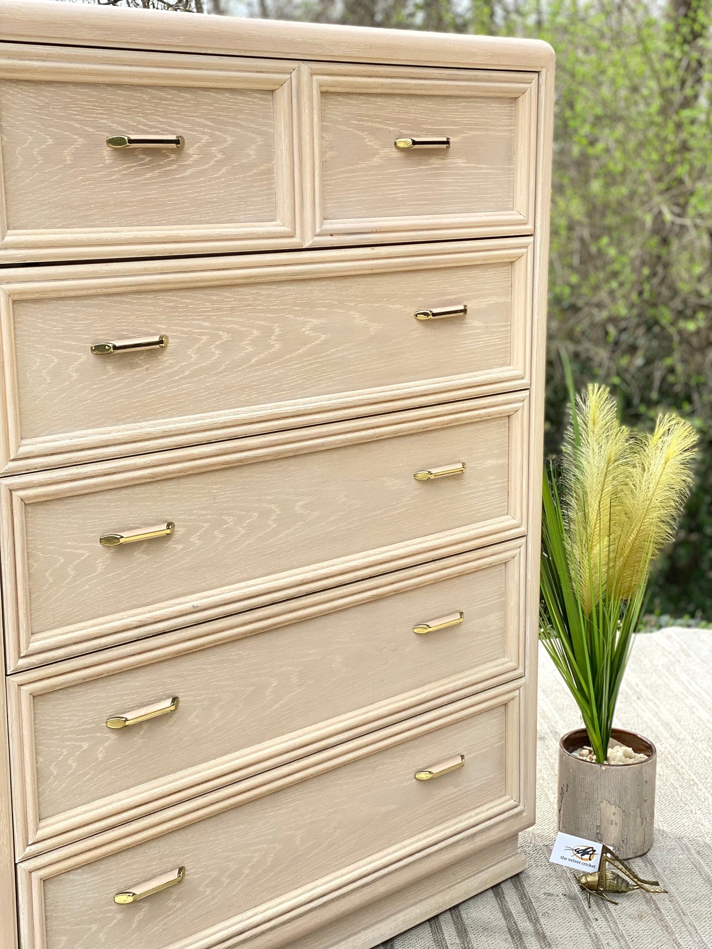 Vintage Thomasville 5 Drawer Highboy Dresser