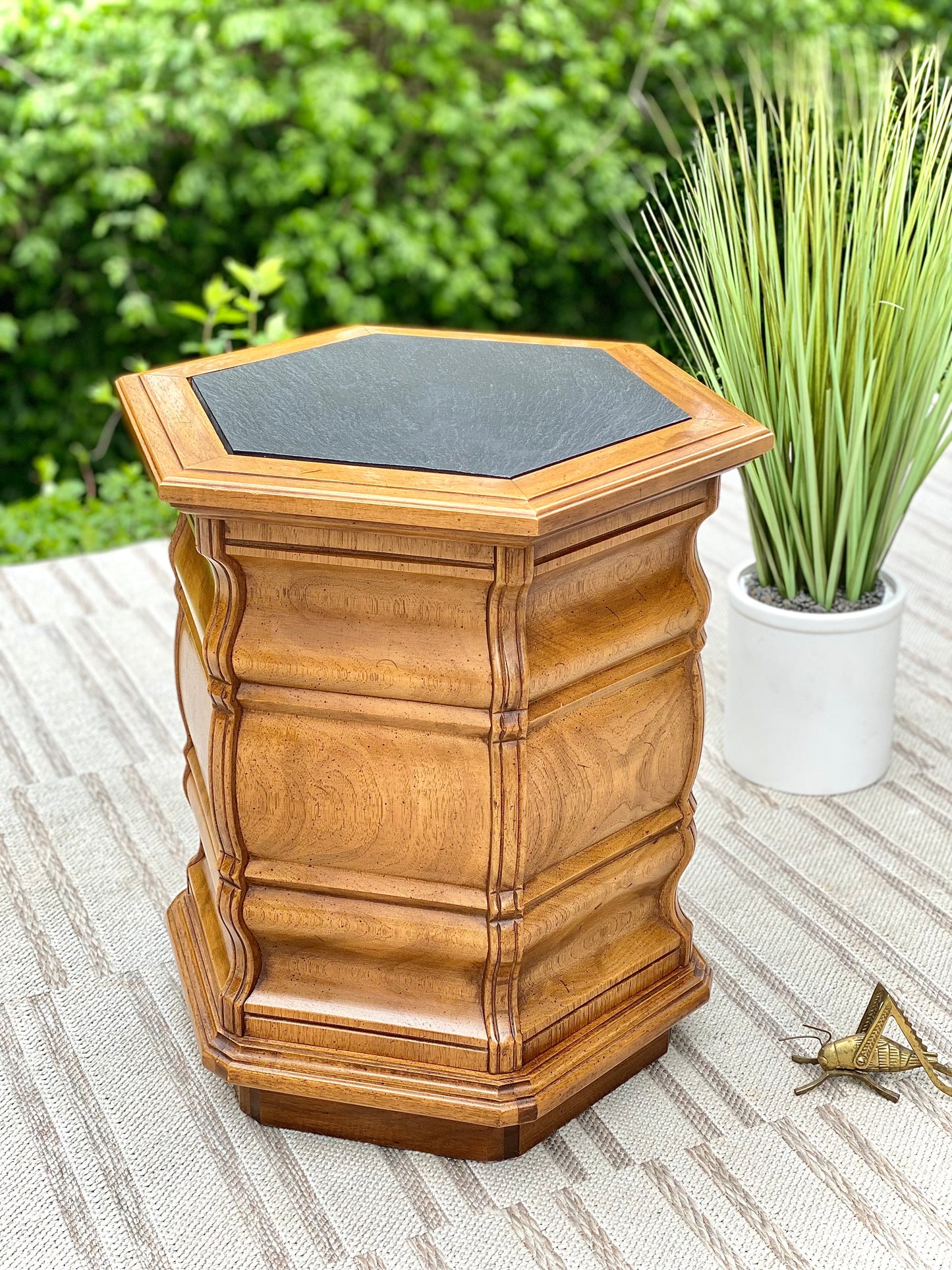 Vintage Thomasville Hexagon Side Table