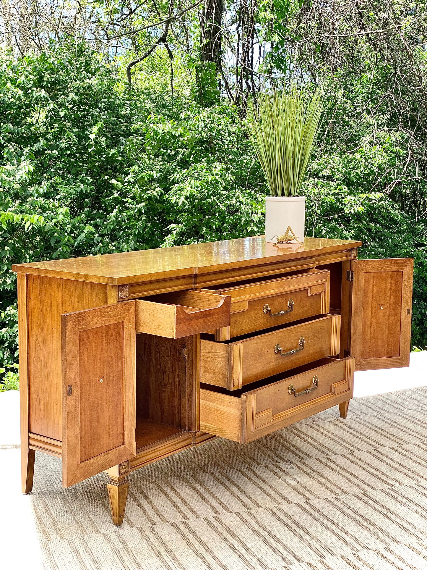 Vintage Thomasville Wooden Sideboard Credenza