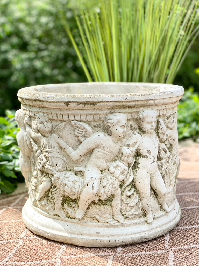 Henri Studio Concrete Cherub Planter