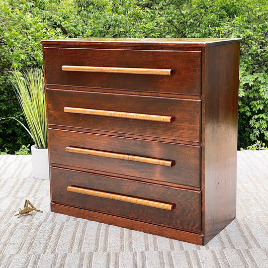 Vintage Wooden 4 Drawer Dresser