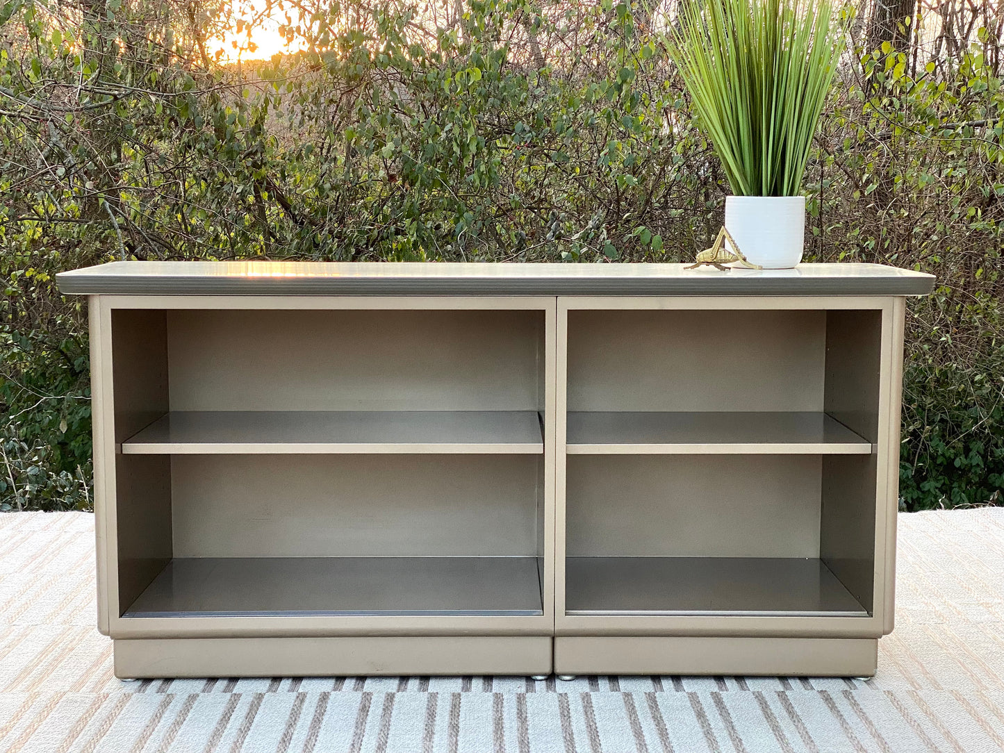 Vintage MCM Metal Bookshelf