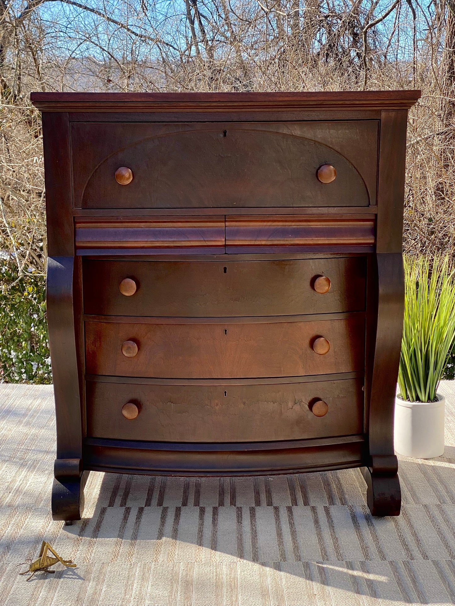 Antique Berkey & Gay 6 Drawer Mahogany Dresser