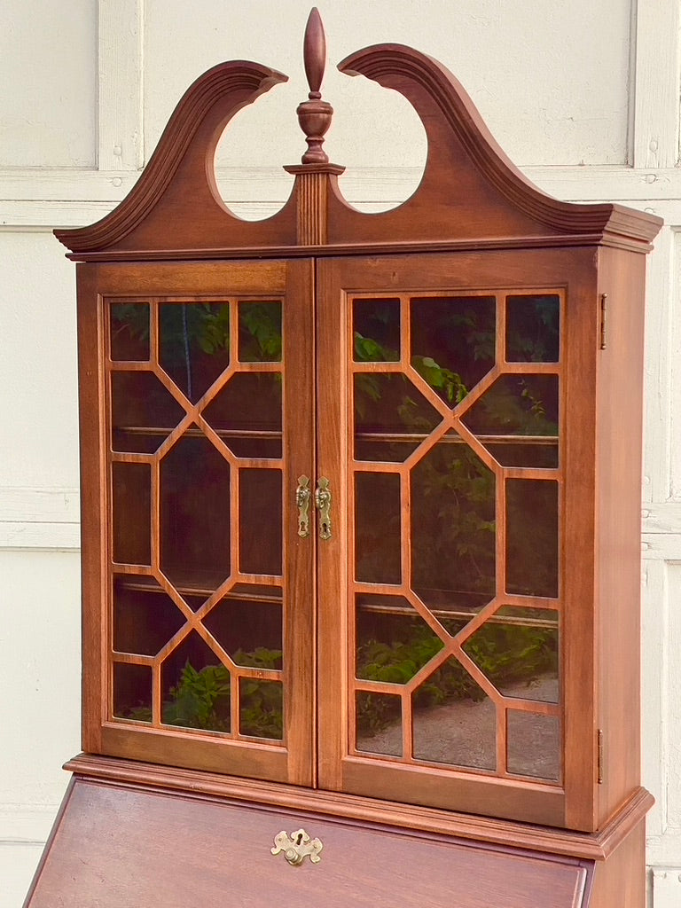 Vintage Wooden Secretary Hutch