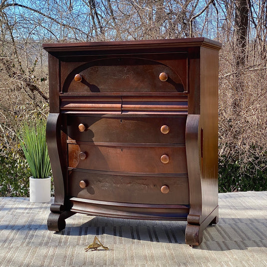 Antique Berkey & Gay 6 Drawer Mahogany Dresser