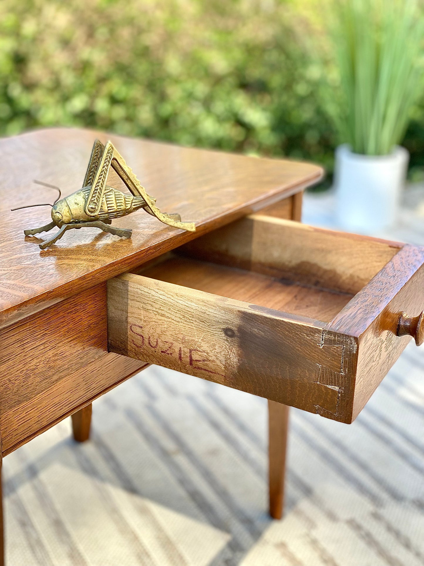 Small Vintage Oak Side Table